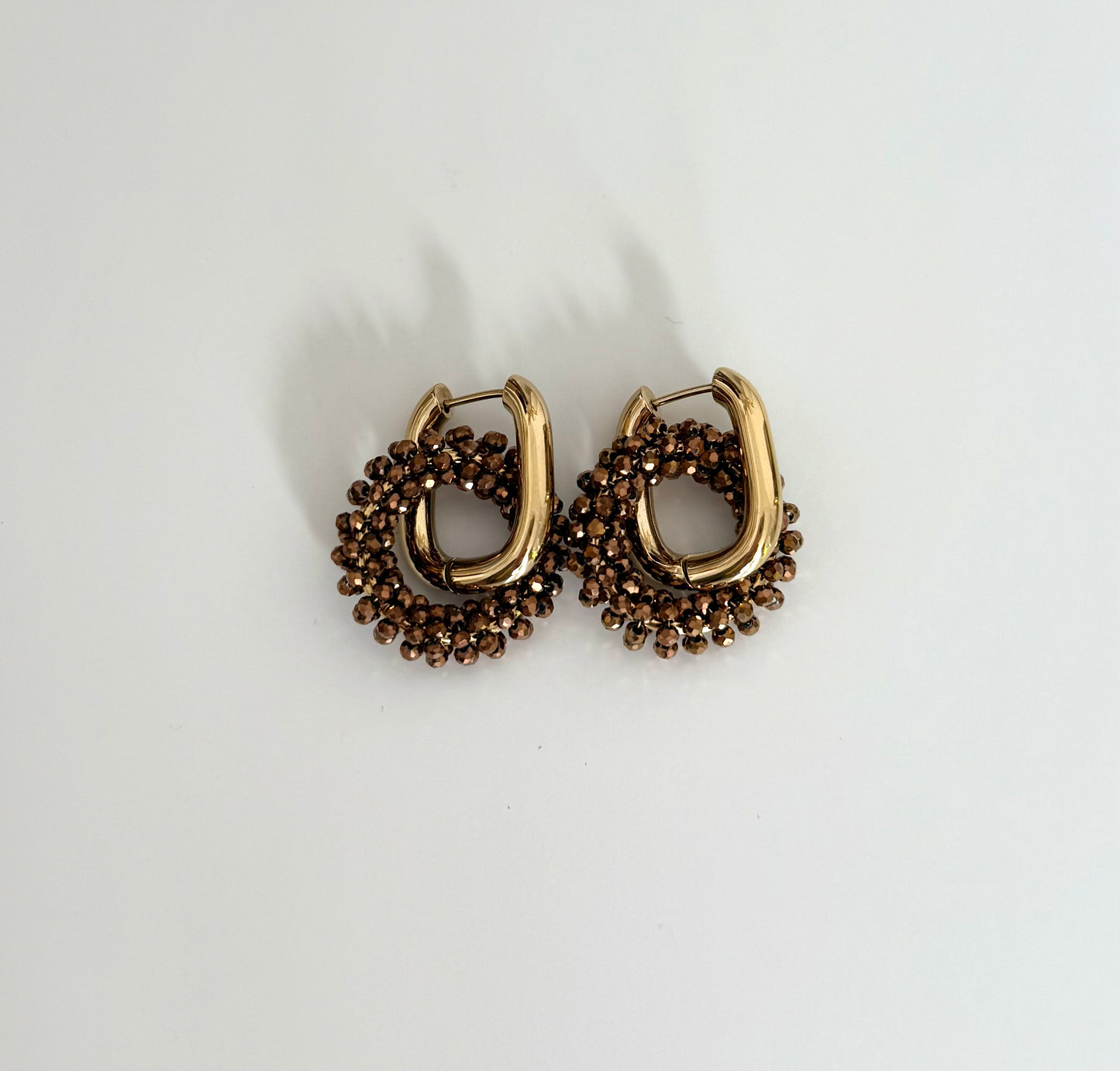 Boucles d'oreilles Alyzée marron