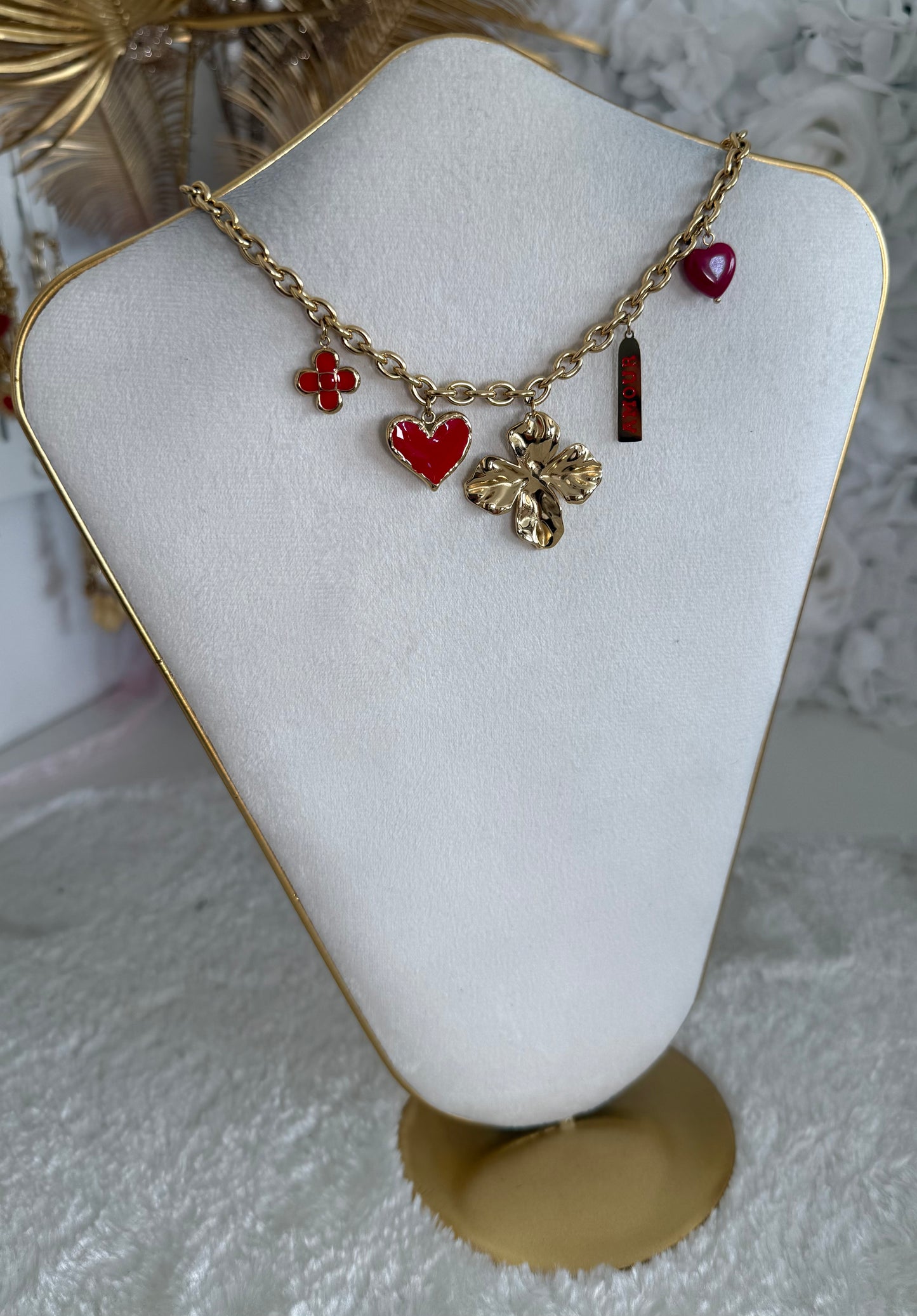 Collier Amour rouge