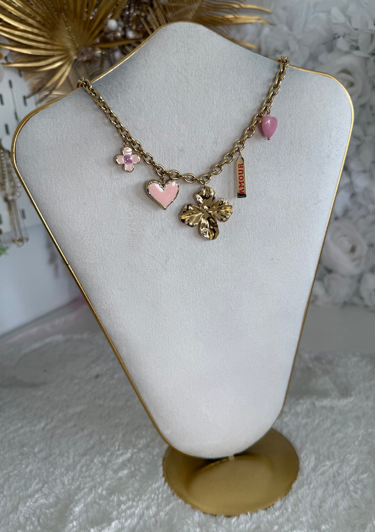 Collier Amour rose