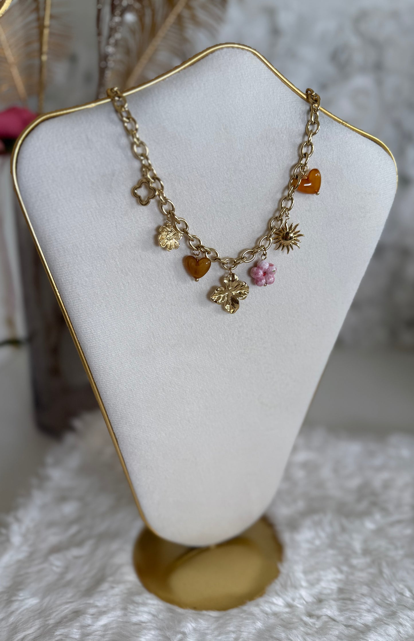 Collier Bloom marron