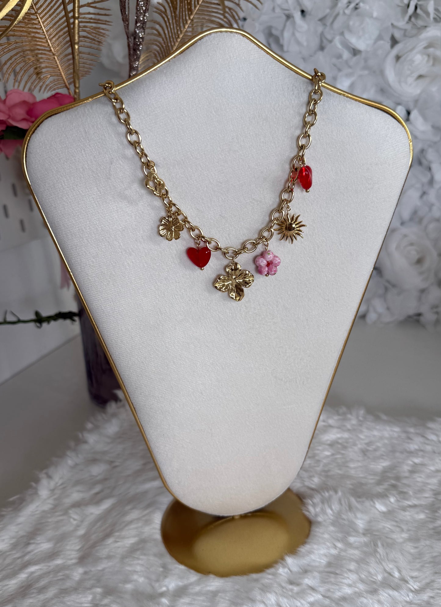 Collier Bloom rouge