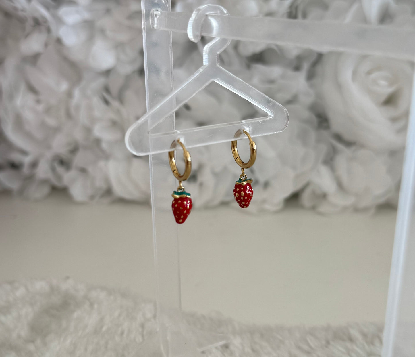 Boucles d'oreilles Fraise