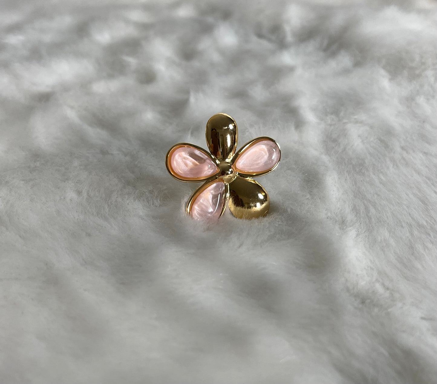 Bague Fleur rose