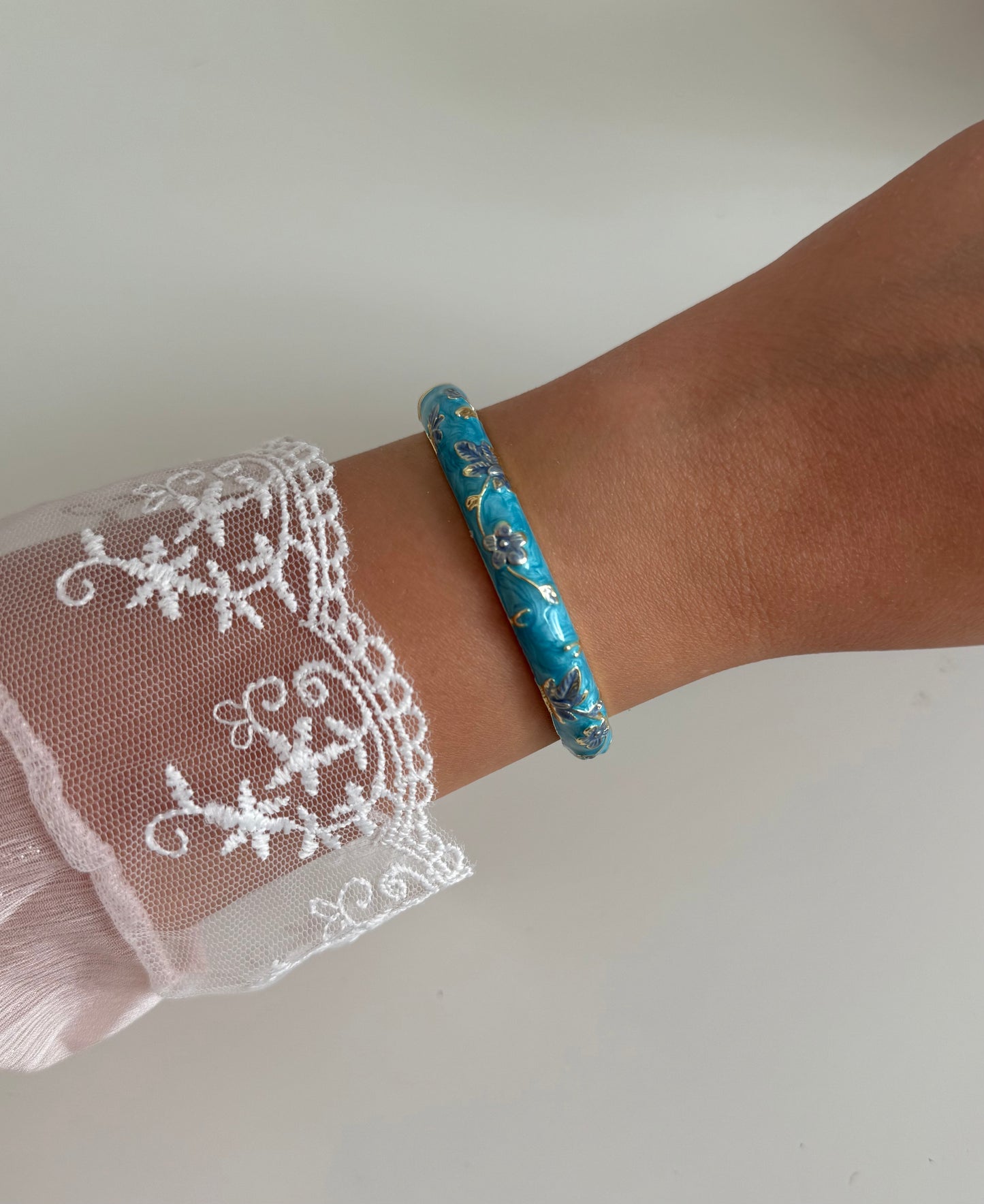 Bracelet Jonc Summer bleu intense