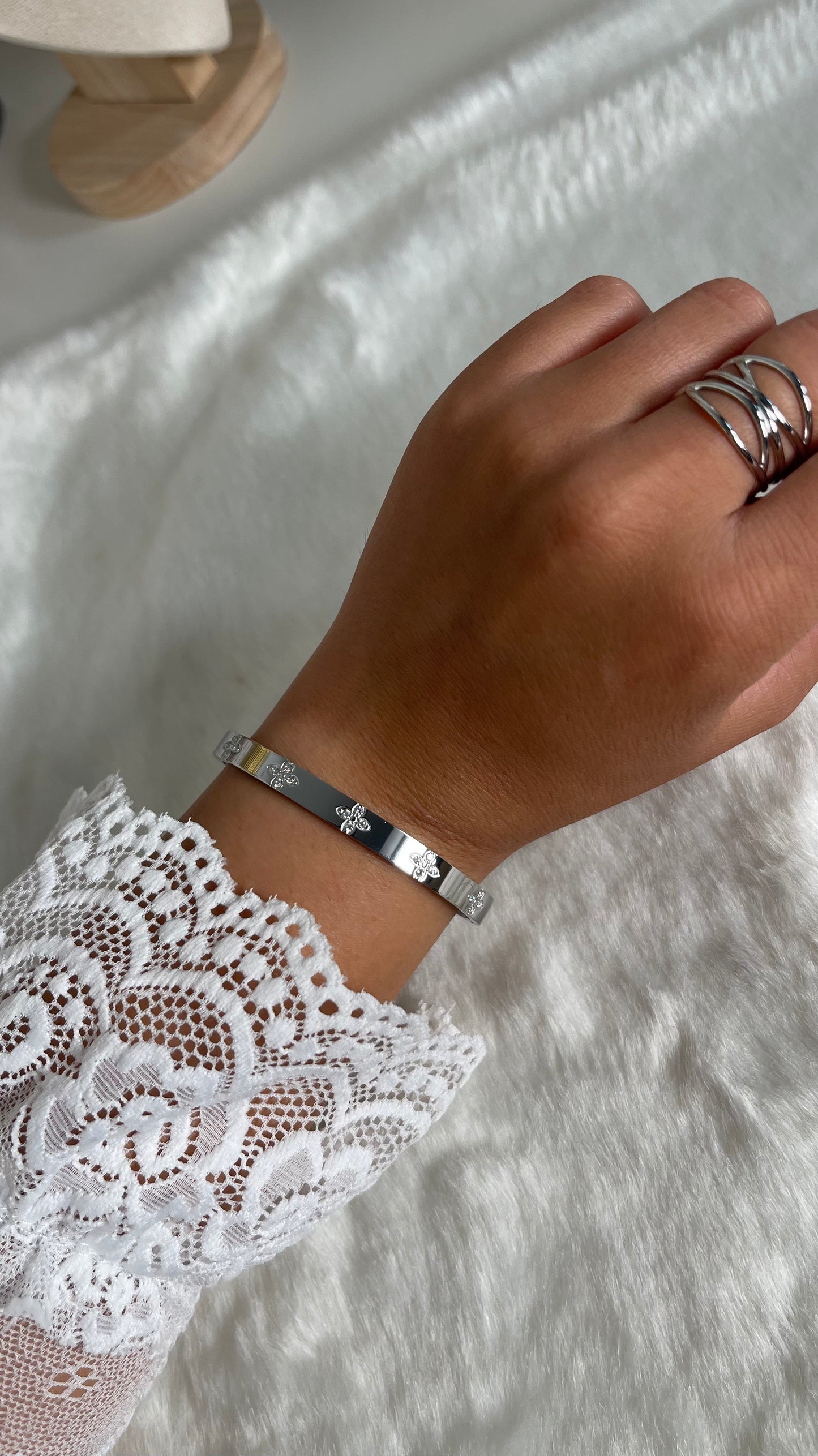 Bracelet jonc London argent