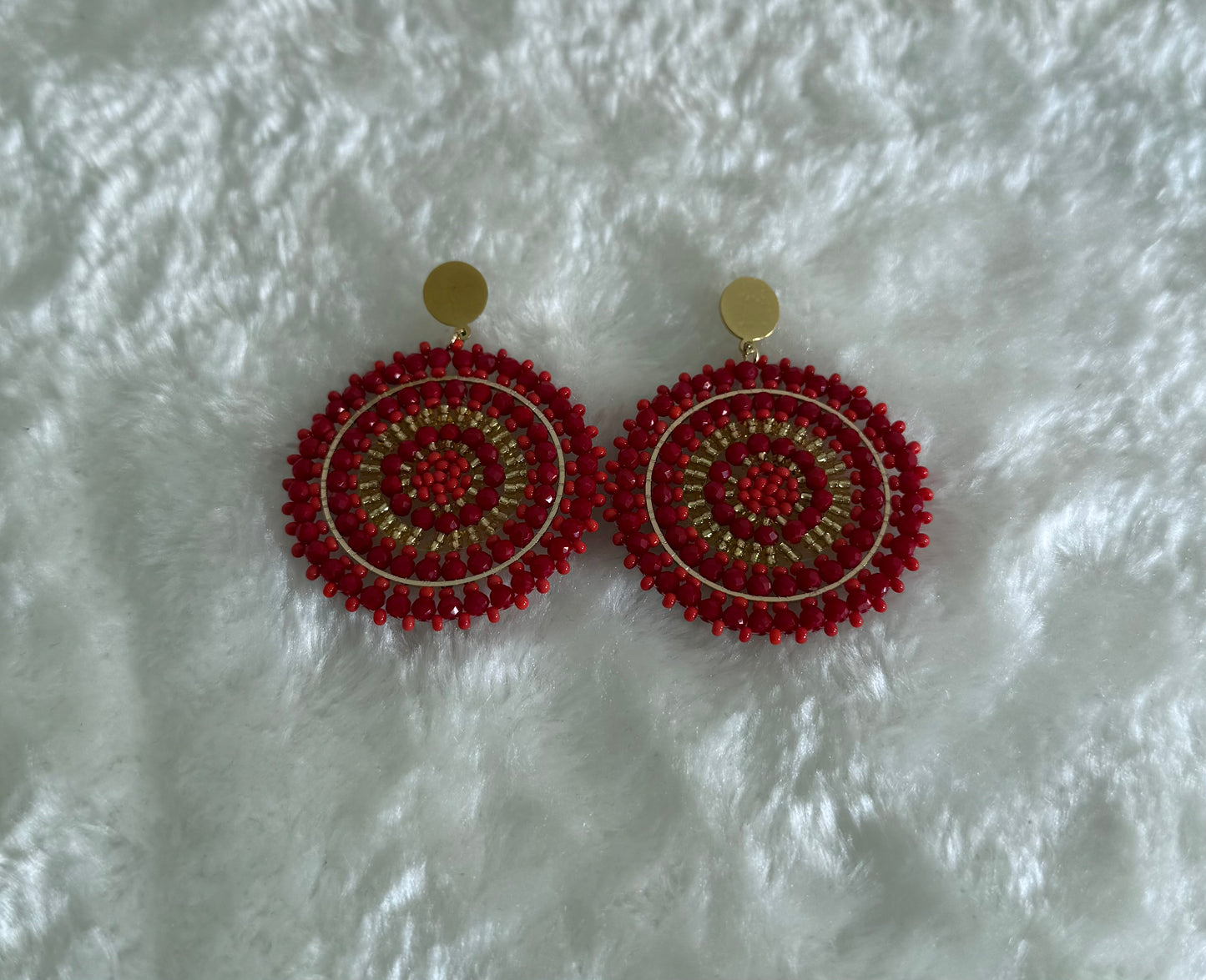 Boucles d'oreilles Madison rouge