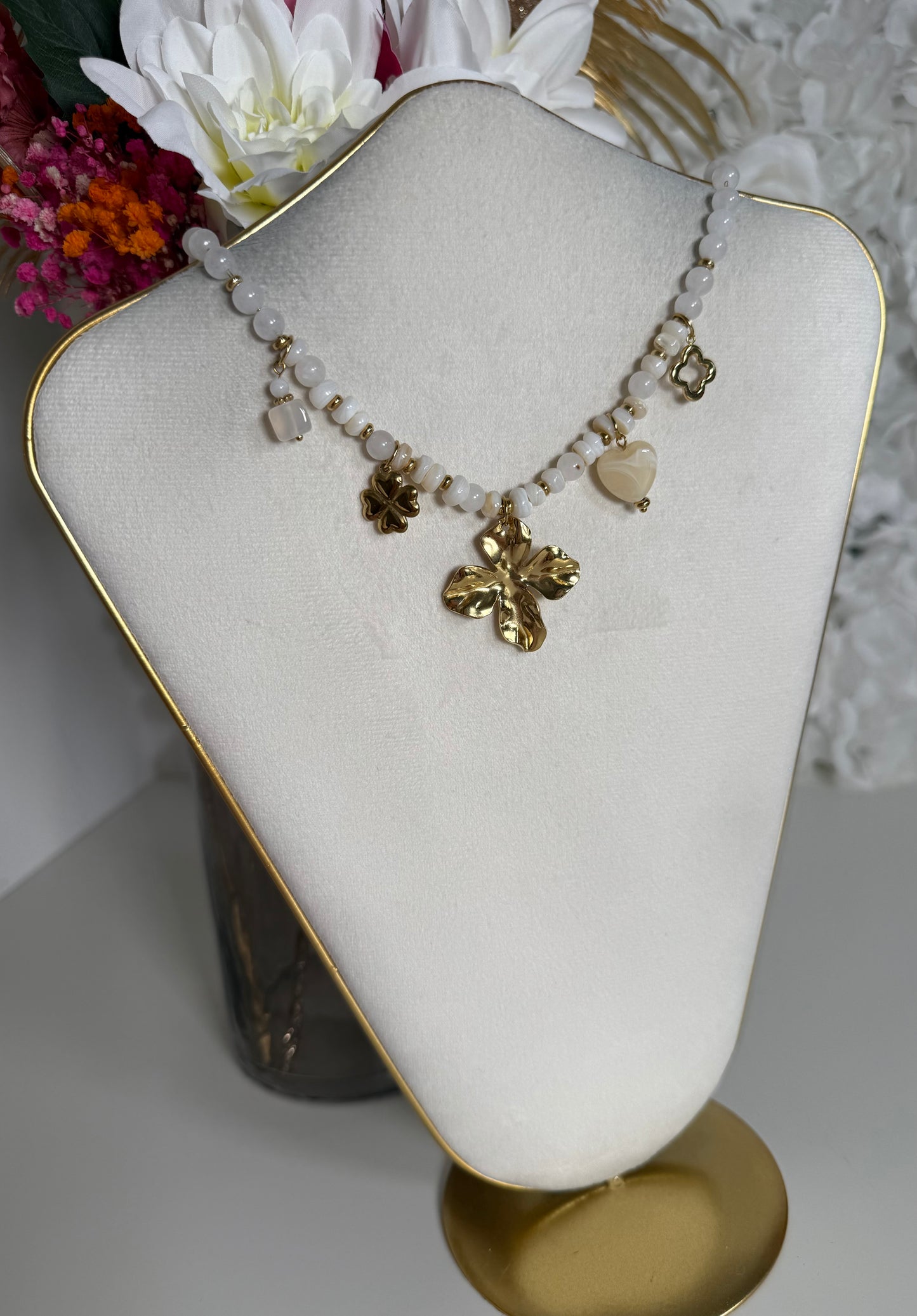 Collier Mariam blanc