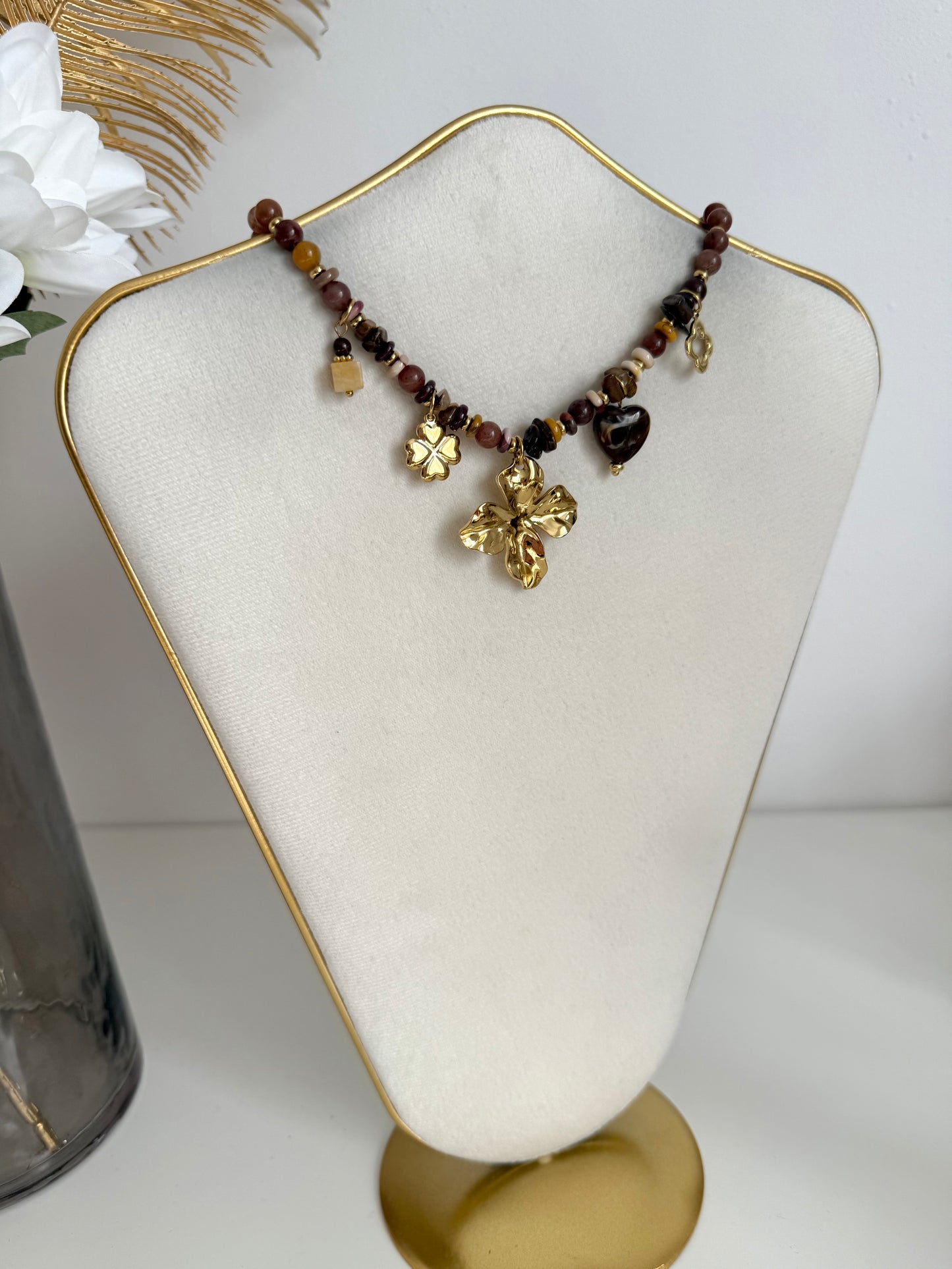 Collier Mariam marron