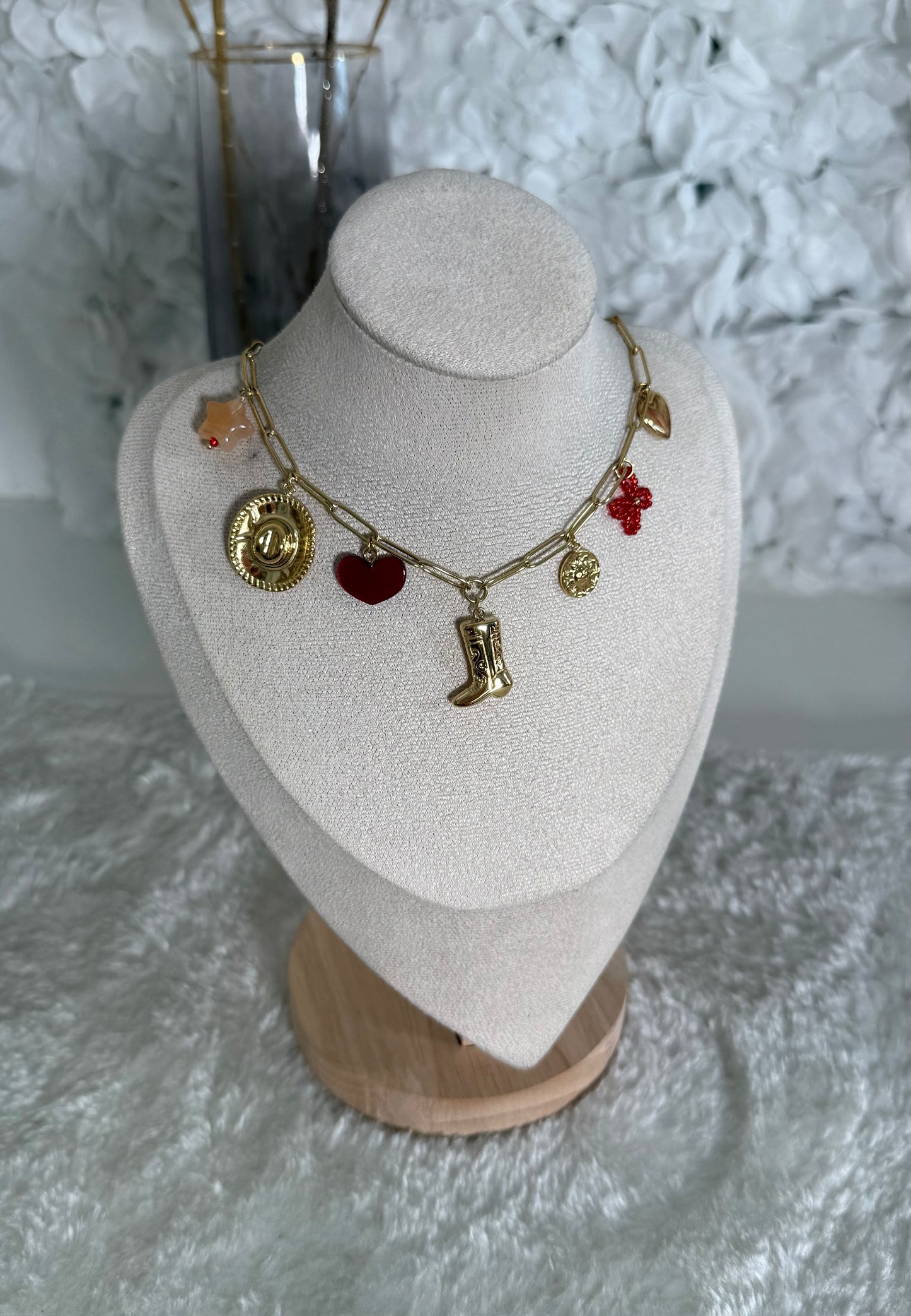 Collier Shania rouge