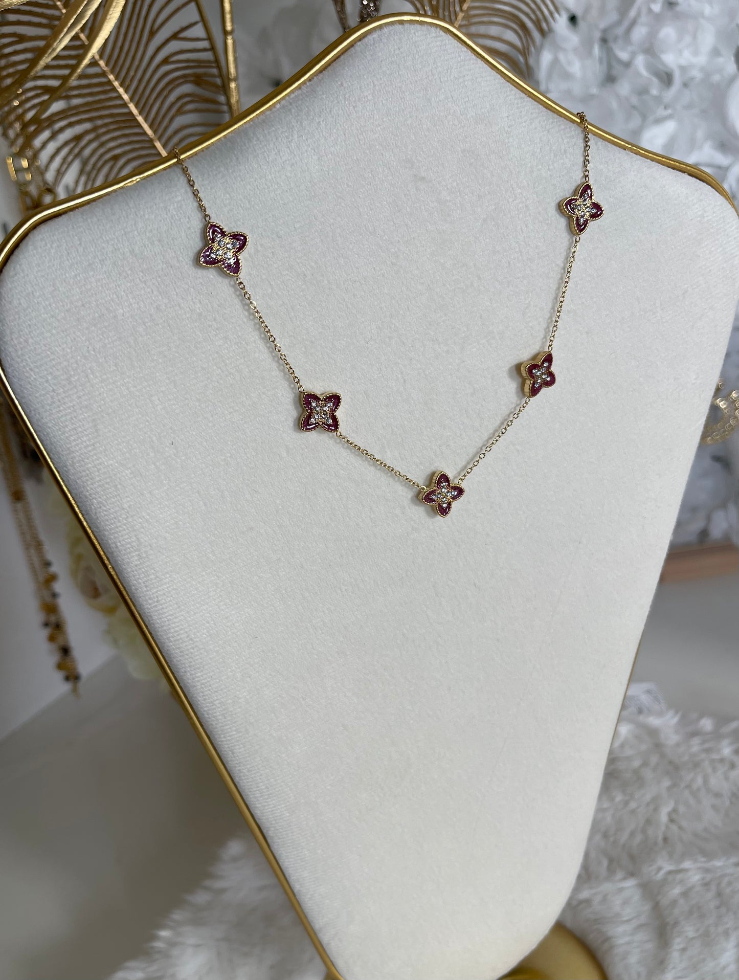 Collier Soa mauve