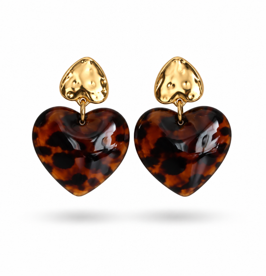 Boucles d'oreilles Jolie marron