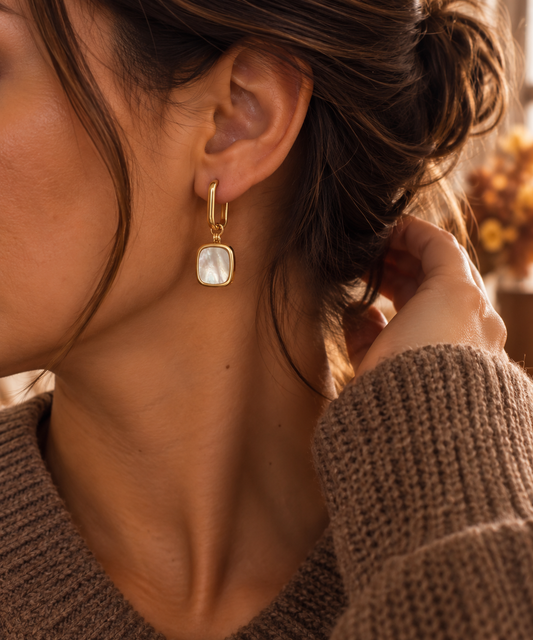 Boucles d'oreilles Nour - Nacre