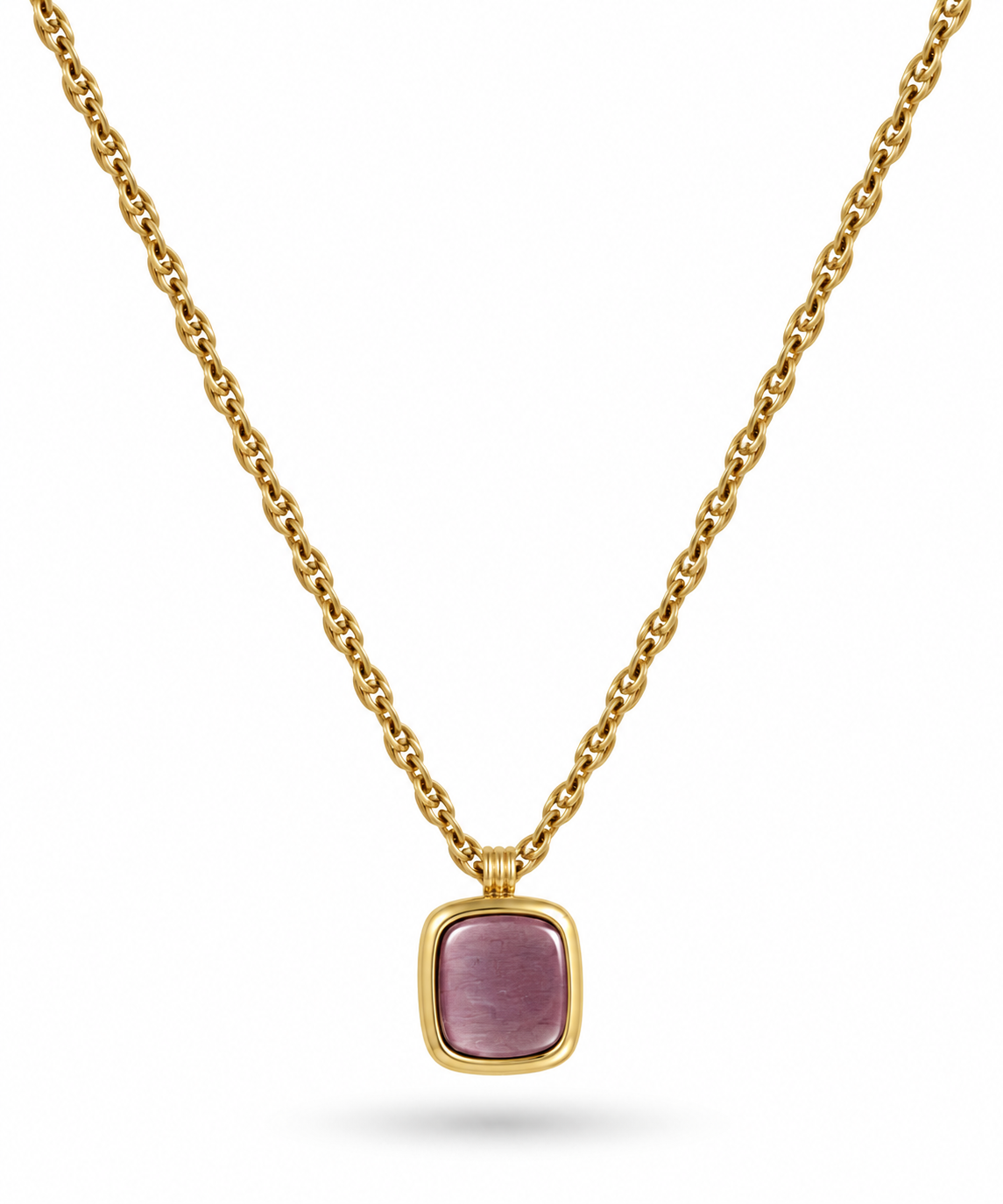 Collier long Nour - Rhodonite