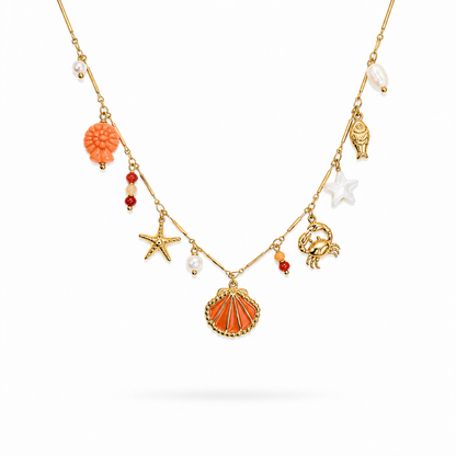 Collier Cypra orange