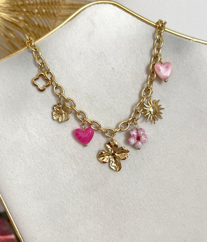 Collier Bloom Fushia