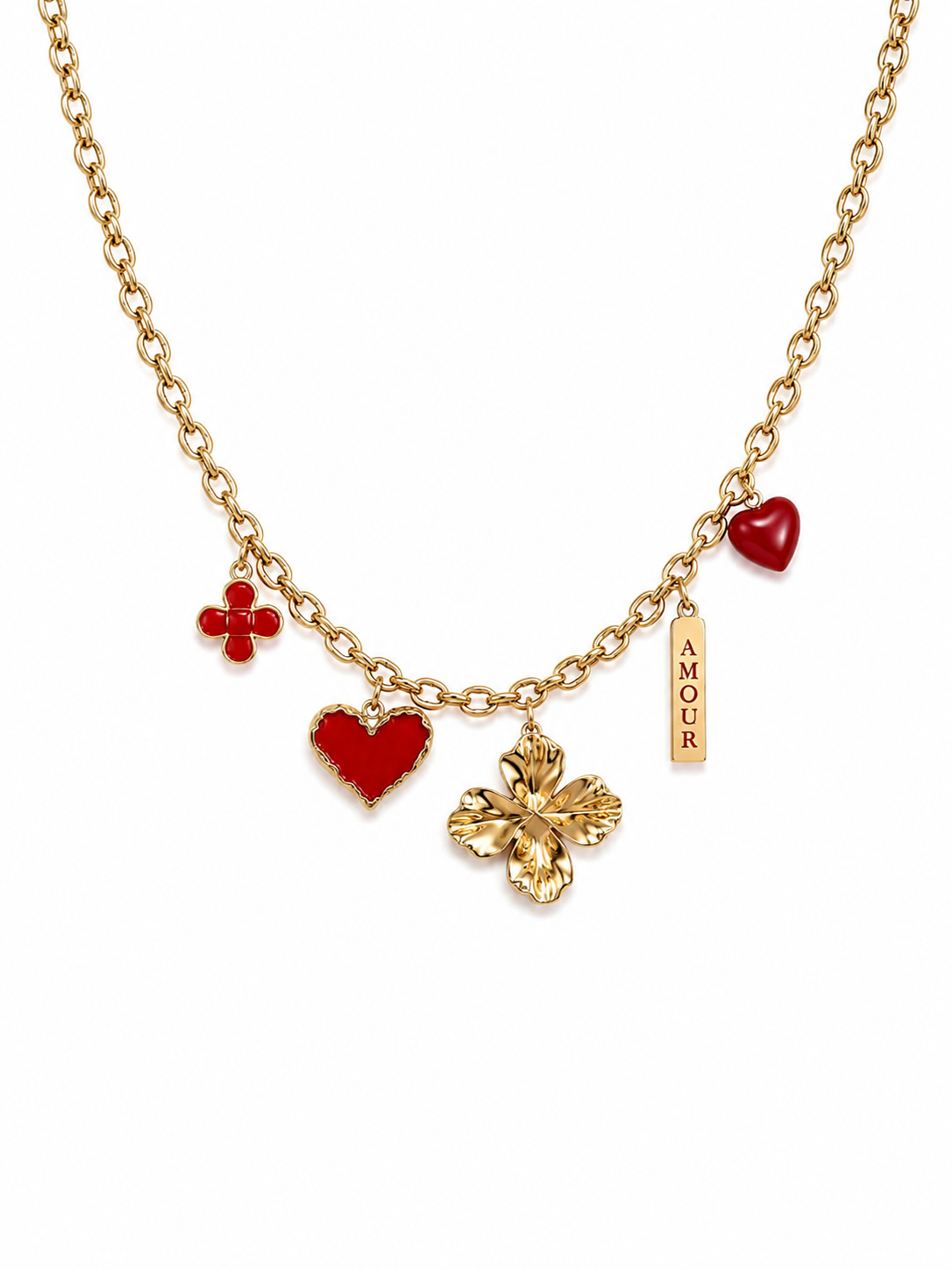 Collier Amour rouge