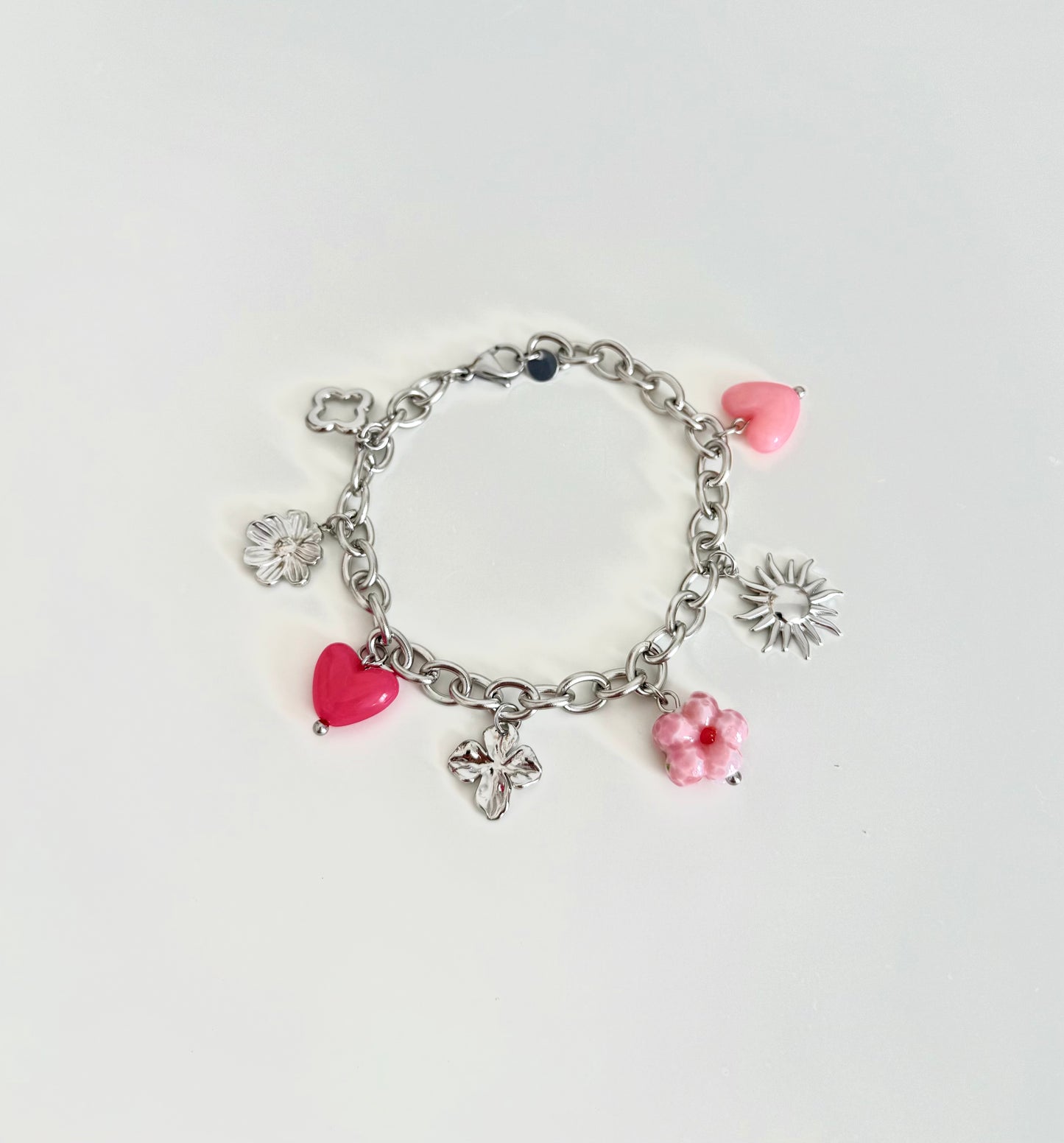 Bracelet Bloom argenté rose