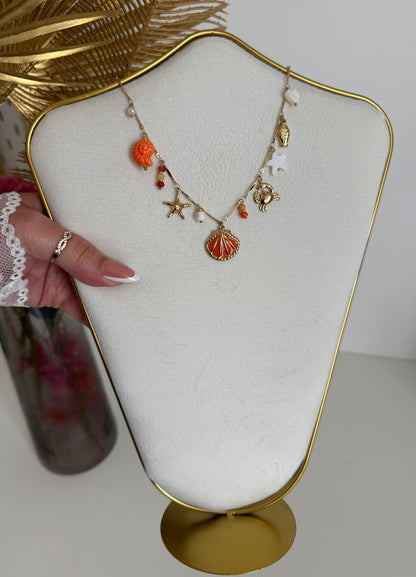 Collier Cypra orange