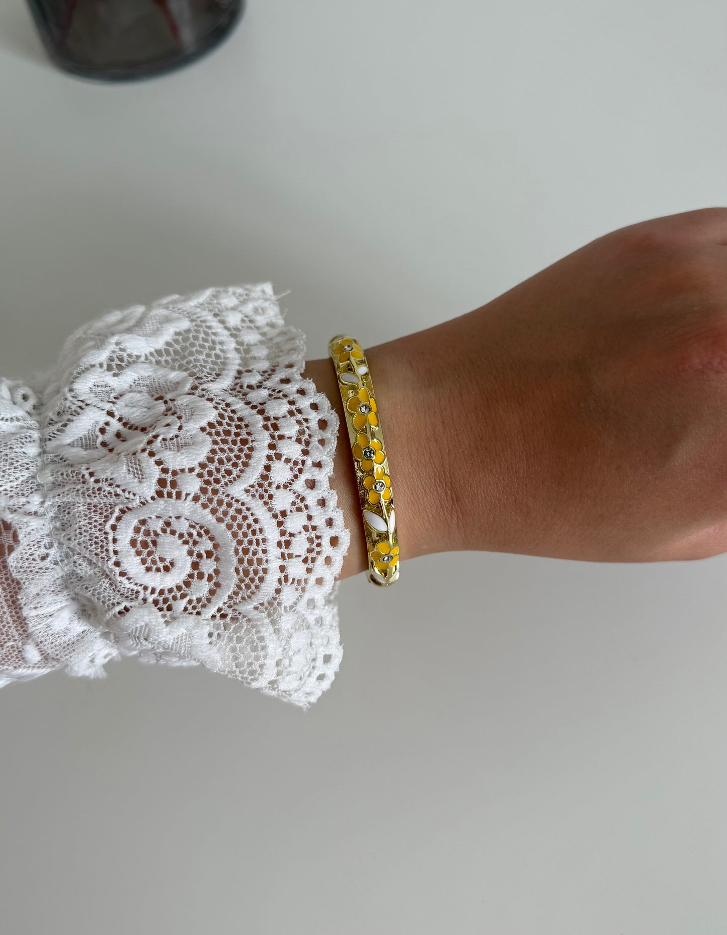 Jonc Summer jaune et blanc