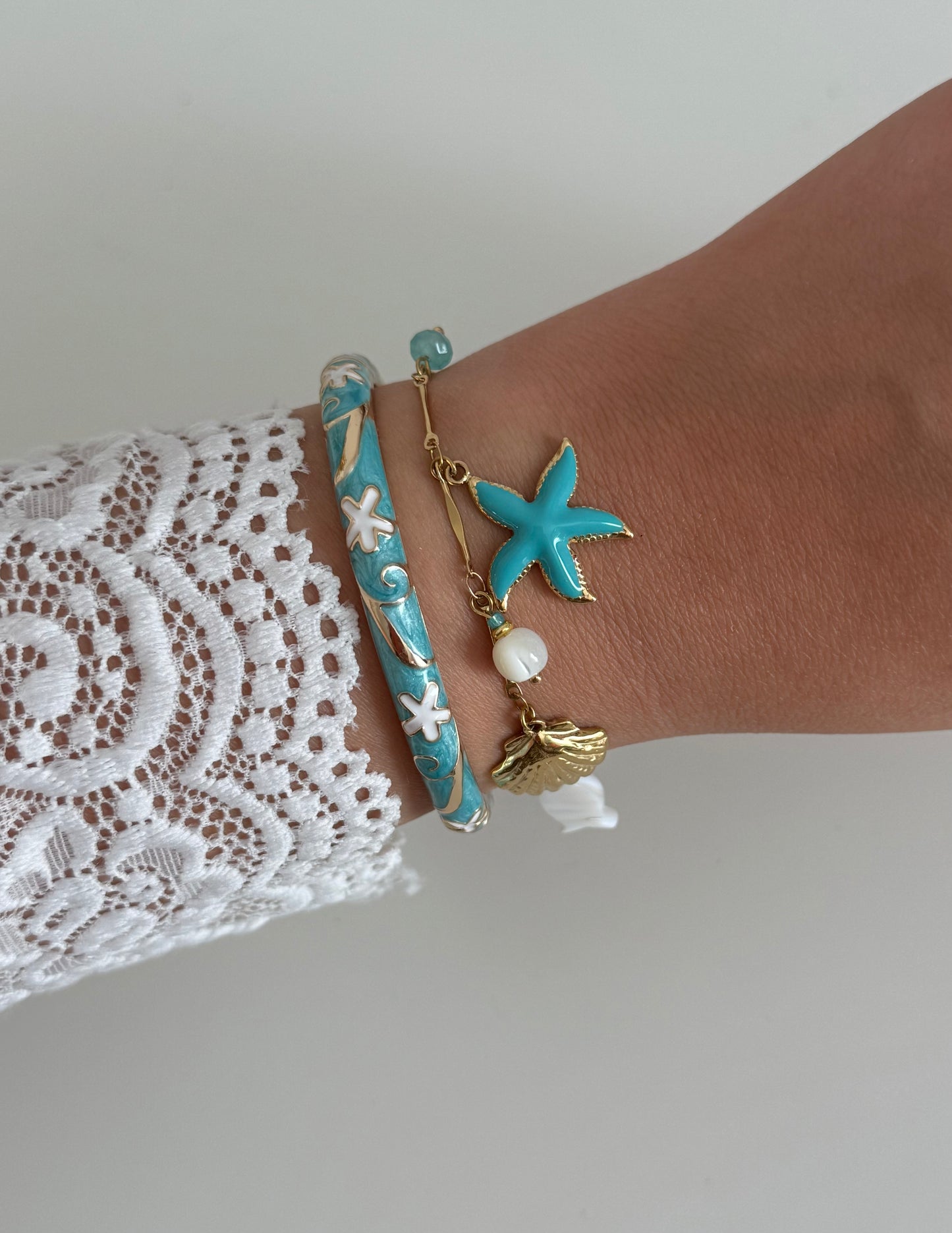 Duo Jonc Summer Blue - Bracelet Moana bleu