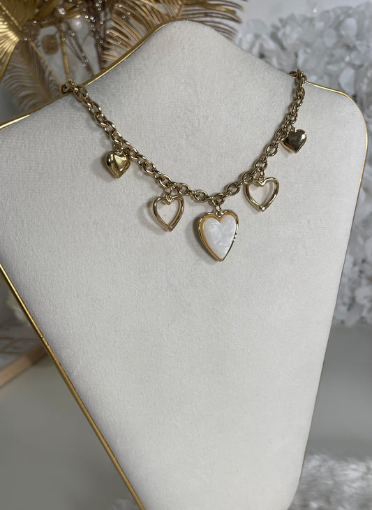Collier Ambre blanc