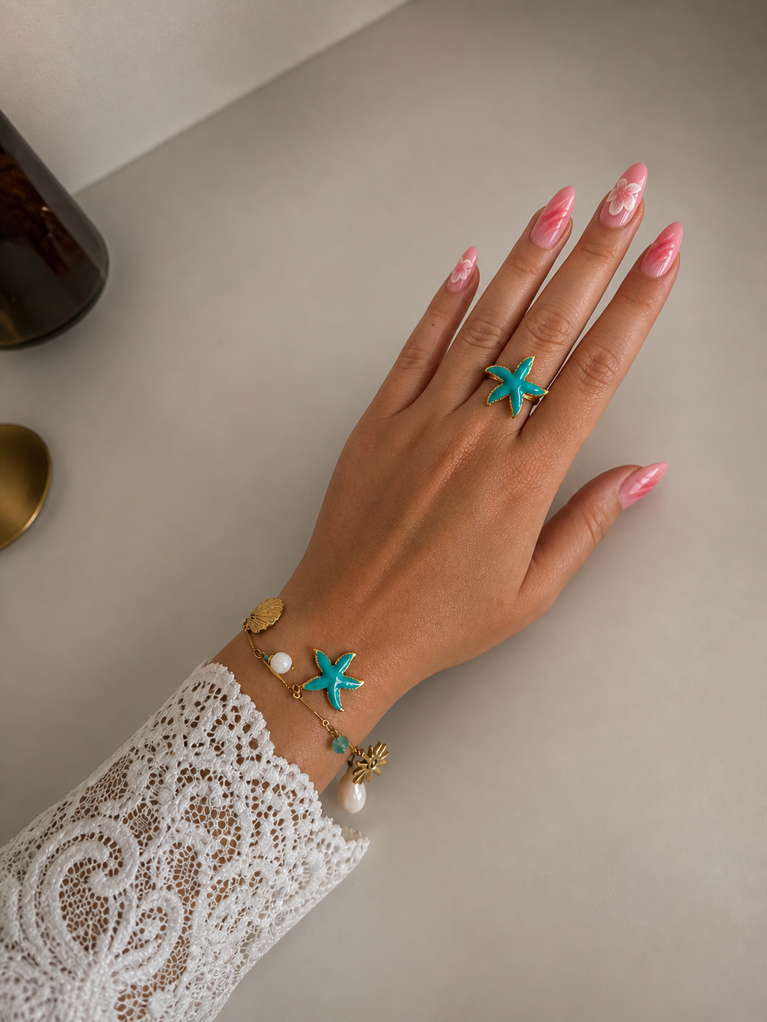 Bague Aube bleu