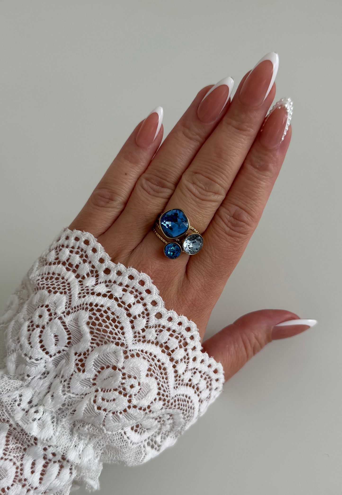 Bague Jasmine bleu intense