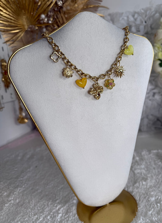 Collier Bloom jaune