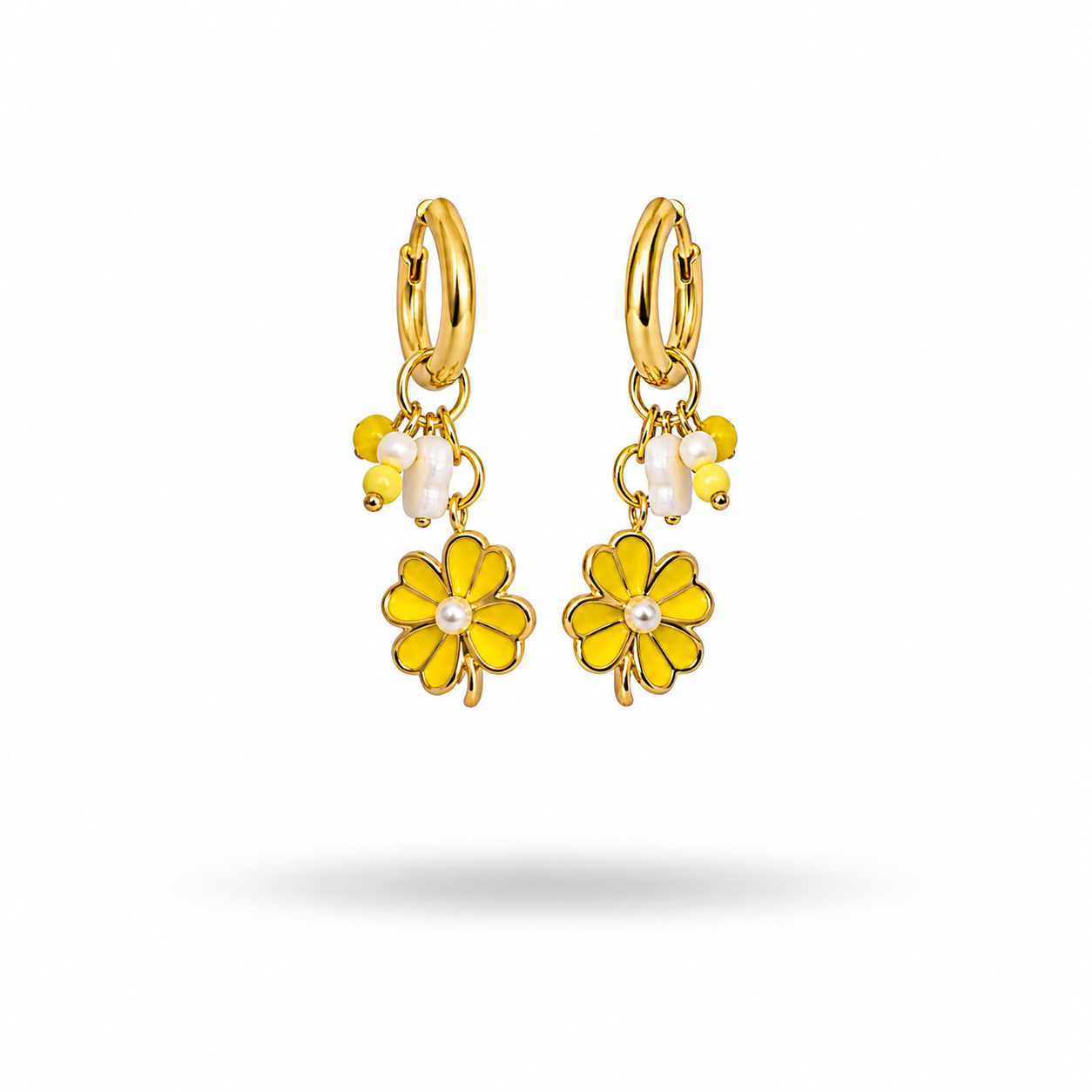 Boucles d'oreilles Kamala jaune