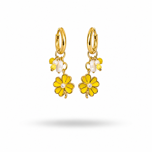Boucles d'oreilles Kamala jaune