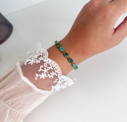 Bracelet Amara vert turquoise