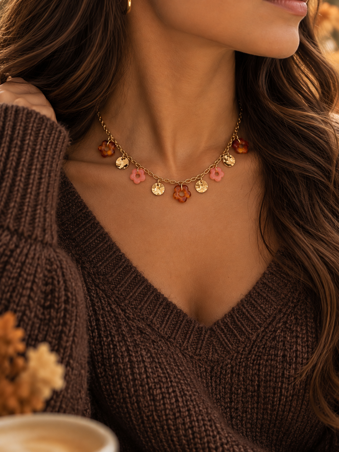 Collier Eden marron