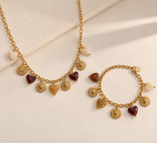 Parure Serena marron