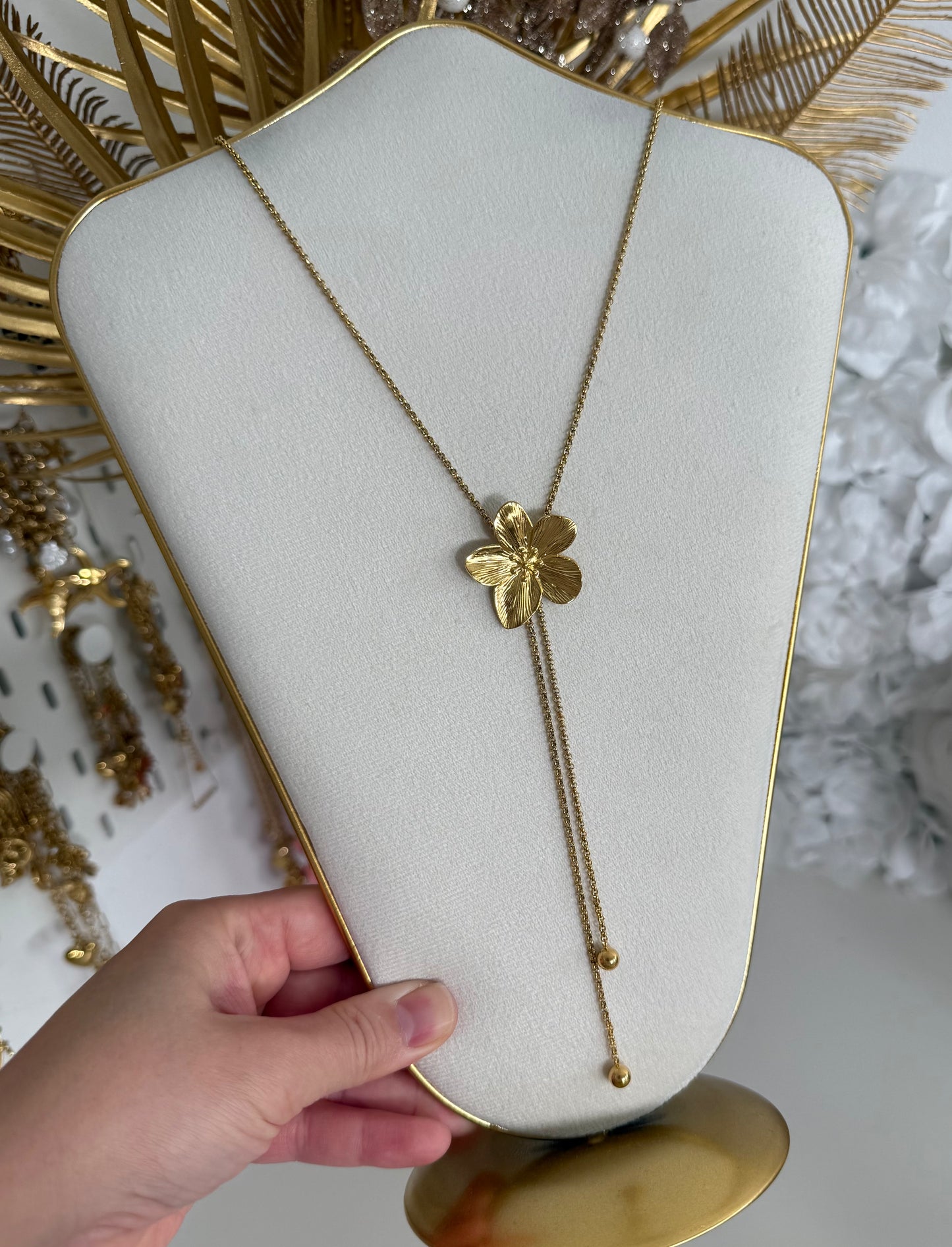 Collier long Fleur