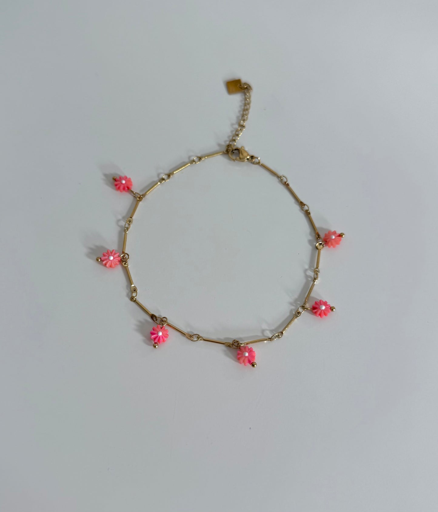 Bracelet de cheville Fleur rose