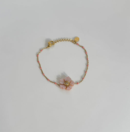 Bracelet Fleur rose