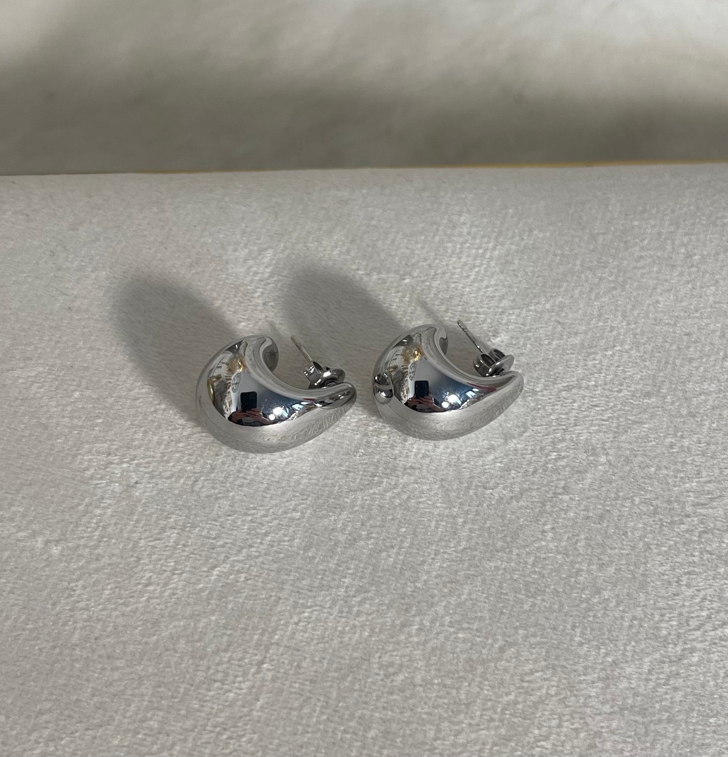 Silver drop earrings