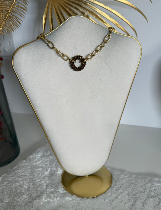 Collier Alyzée Marron