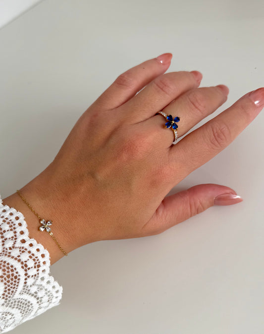Bague Jade bleu