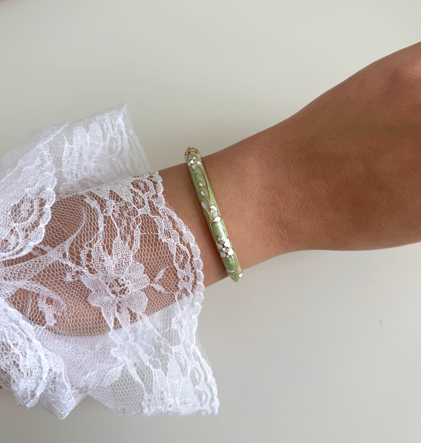 Jonc Summer vert et blanc