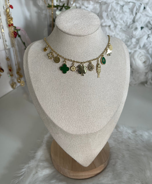 Collier Leyah vert