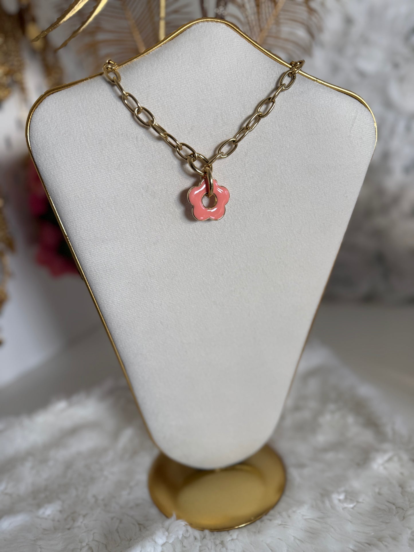 Collier Liane rose