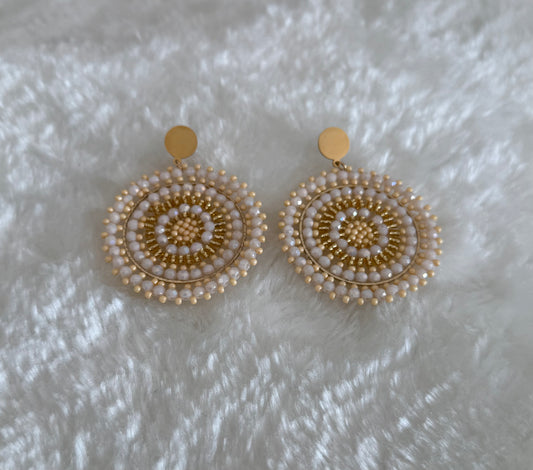 Boucles d'oreilles Madison blanche