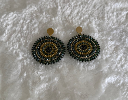 Boucles d'oreilles Madison vert