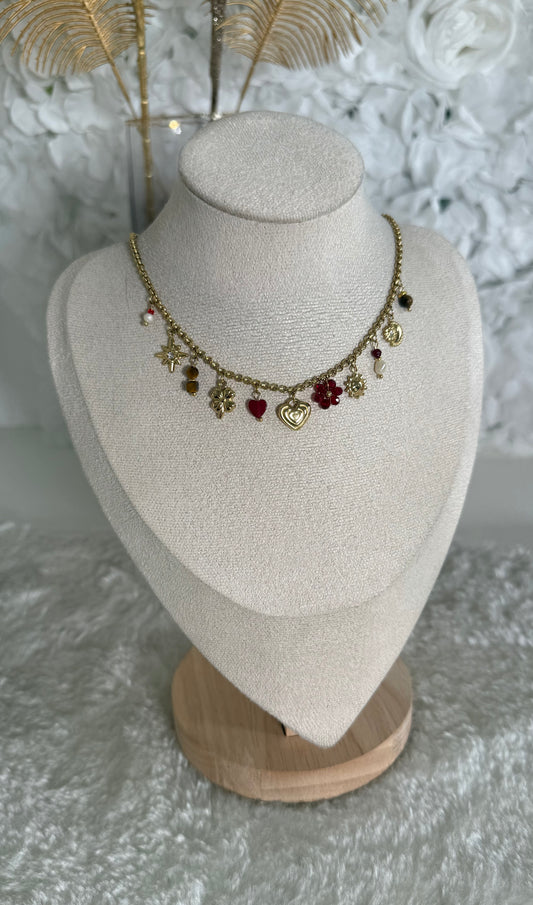 Collier Manoa bordeau