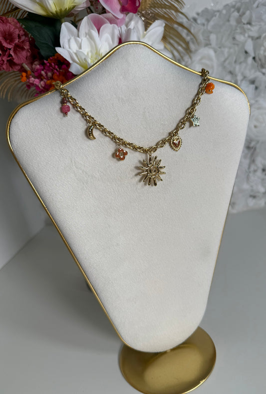 Collier Manolia marron