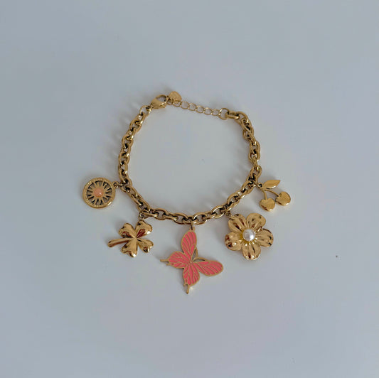 Bracelet Papillon rose