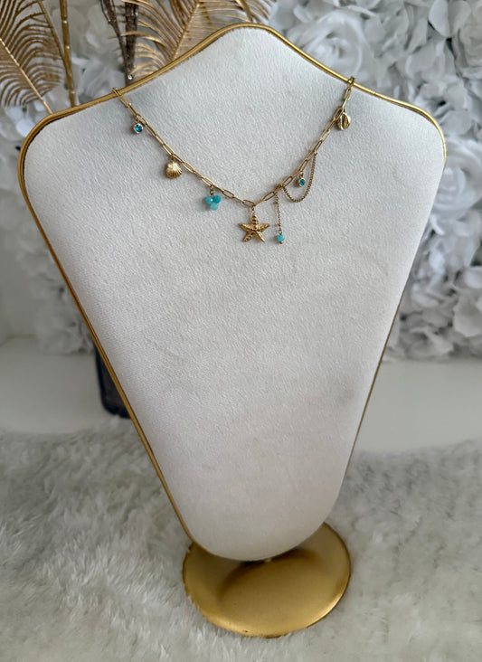 Collier Panama bleu