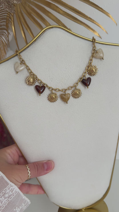 Parure Serena marron