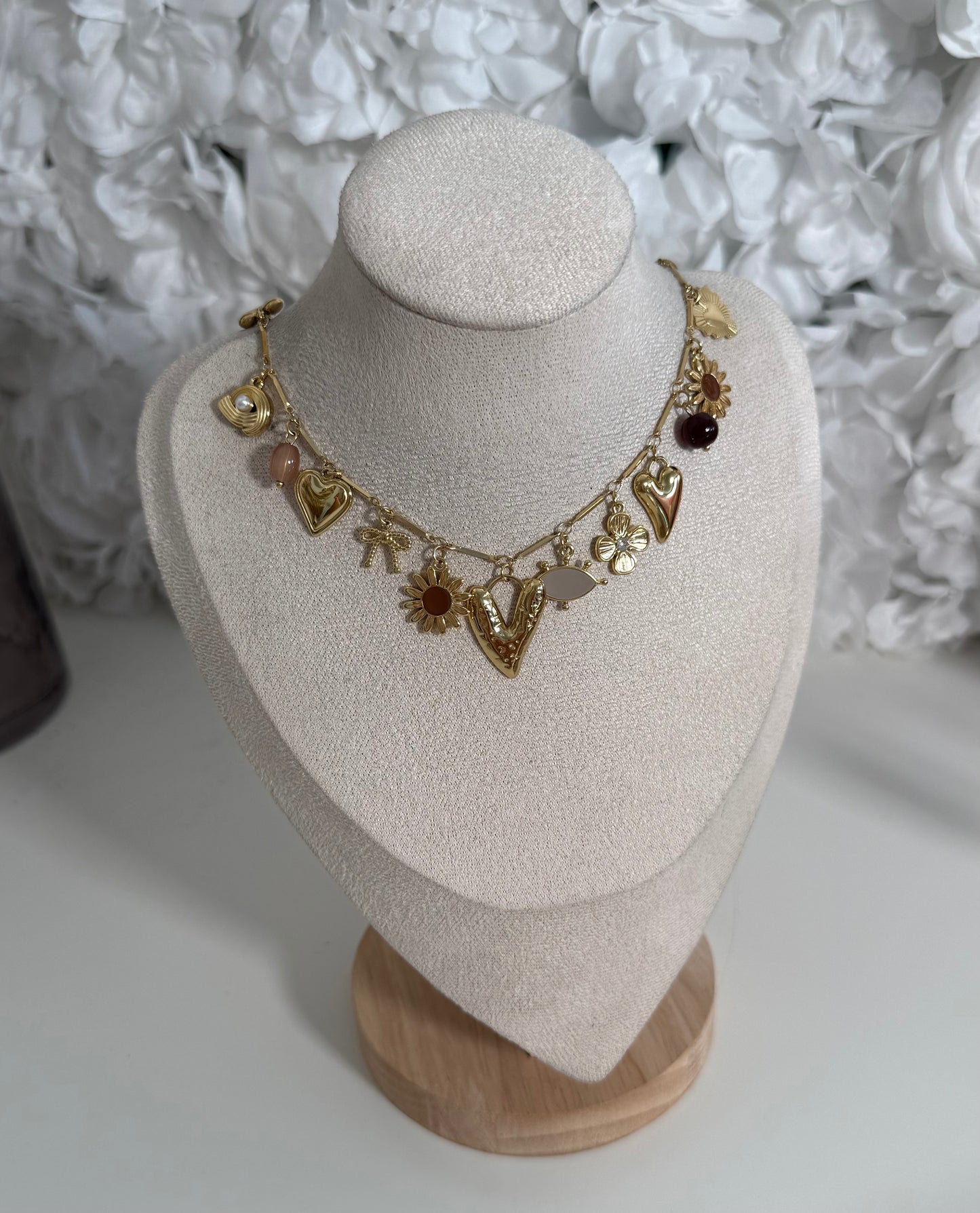 Collier Saly marron